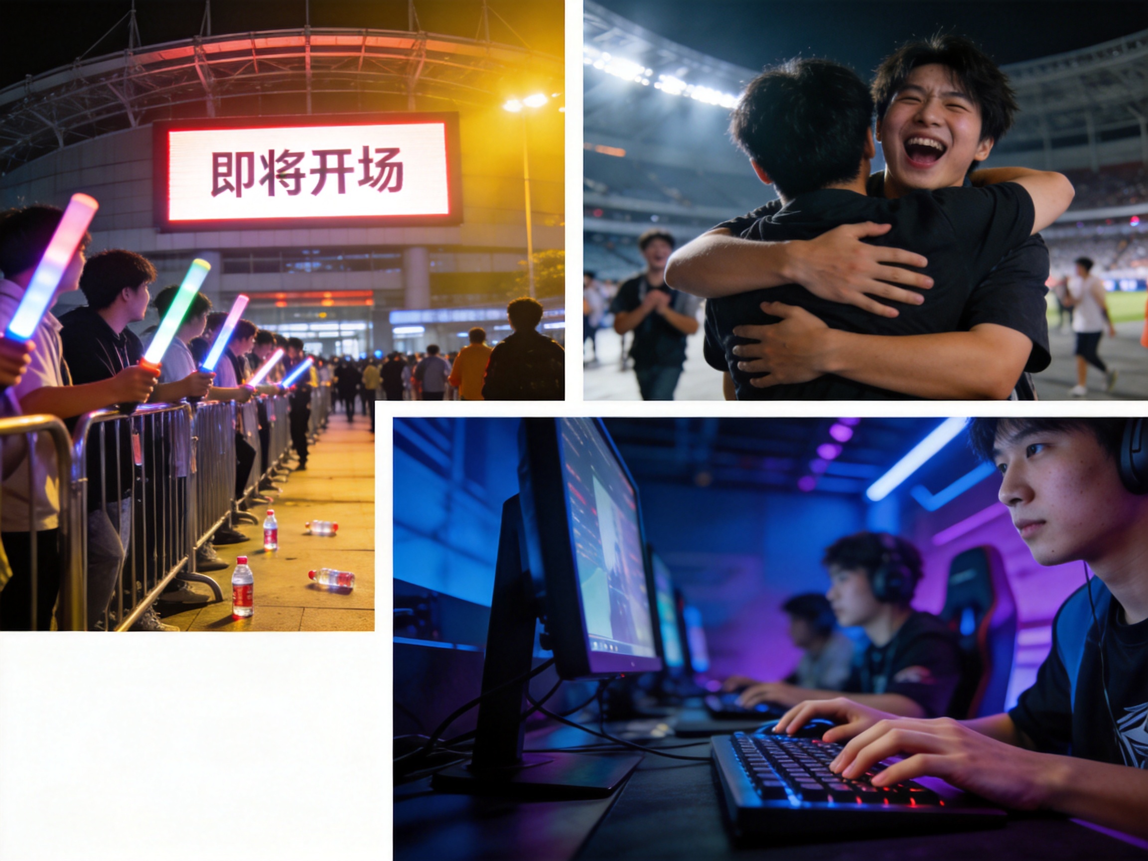 使用场景模块中展示观众在不同场景查看体育与电竞赛事内容的画面